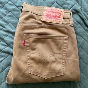 Men's Levi's® 513™ Slim Straight Pants in Beige